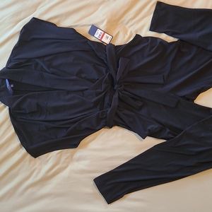 Rachel Roy Finn Cross Top Tie Waist Jumpsuit NWT